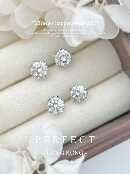 Lzar ✨💫2ct Moissanite Brass Earrings ｜莫桑星辰耳釘