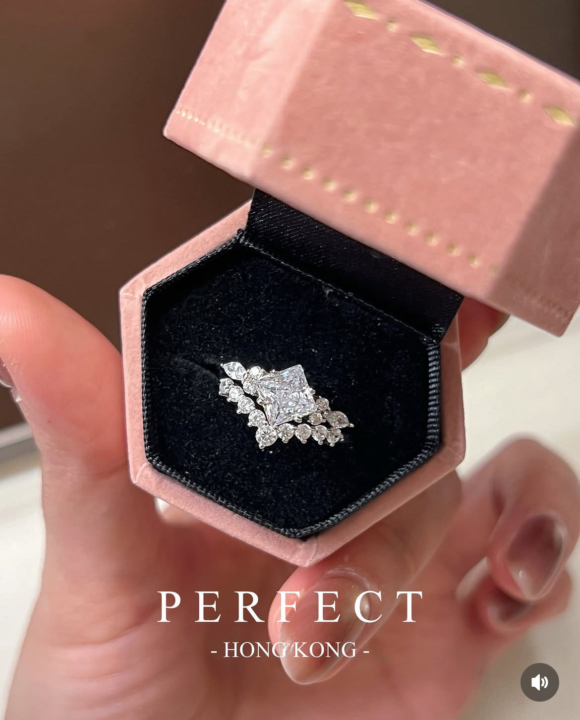 Snowflake Cubic Zirconia S925 Set Ring | 雪花高碳鑽方糖S925套裝戒指💍✨