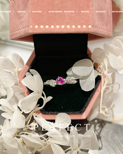 0.35ct Hot Pink Sapphire S925 Ring | 熱粉藍寶石戒指