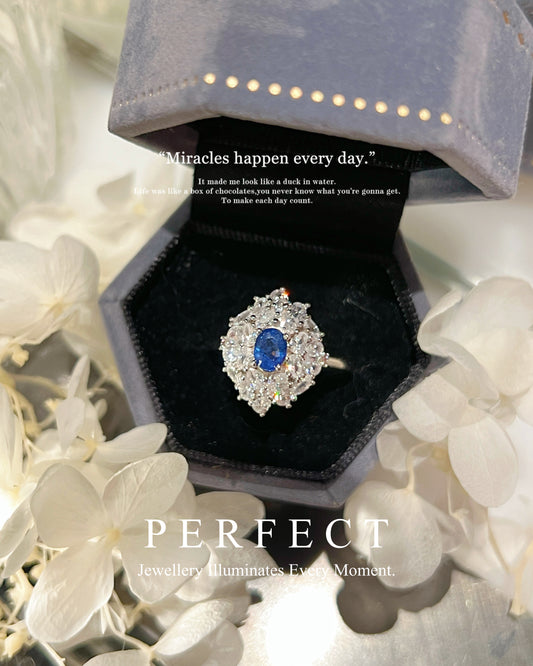 0.45ct Blue Sapphire S925 Ring | 藍寶石豪鑲戒指