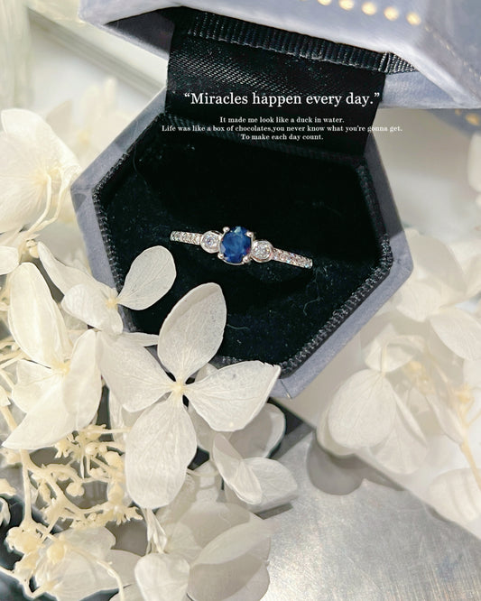 0.35ct Blue Sapphire S925 Ring