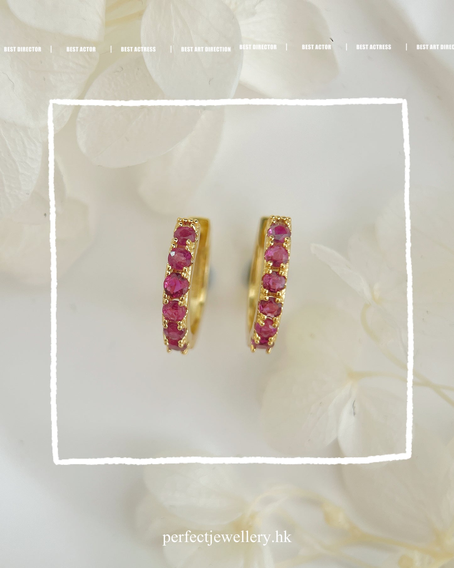 1ct Ruby S925 Ear Hoop | 紅寶石耳圈
