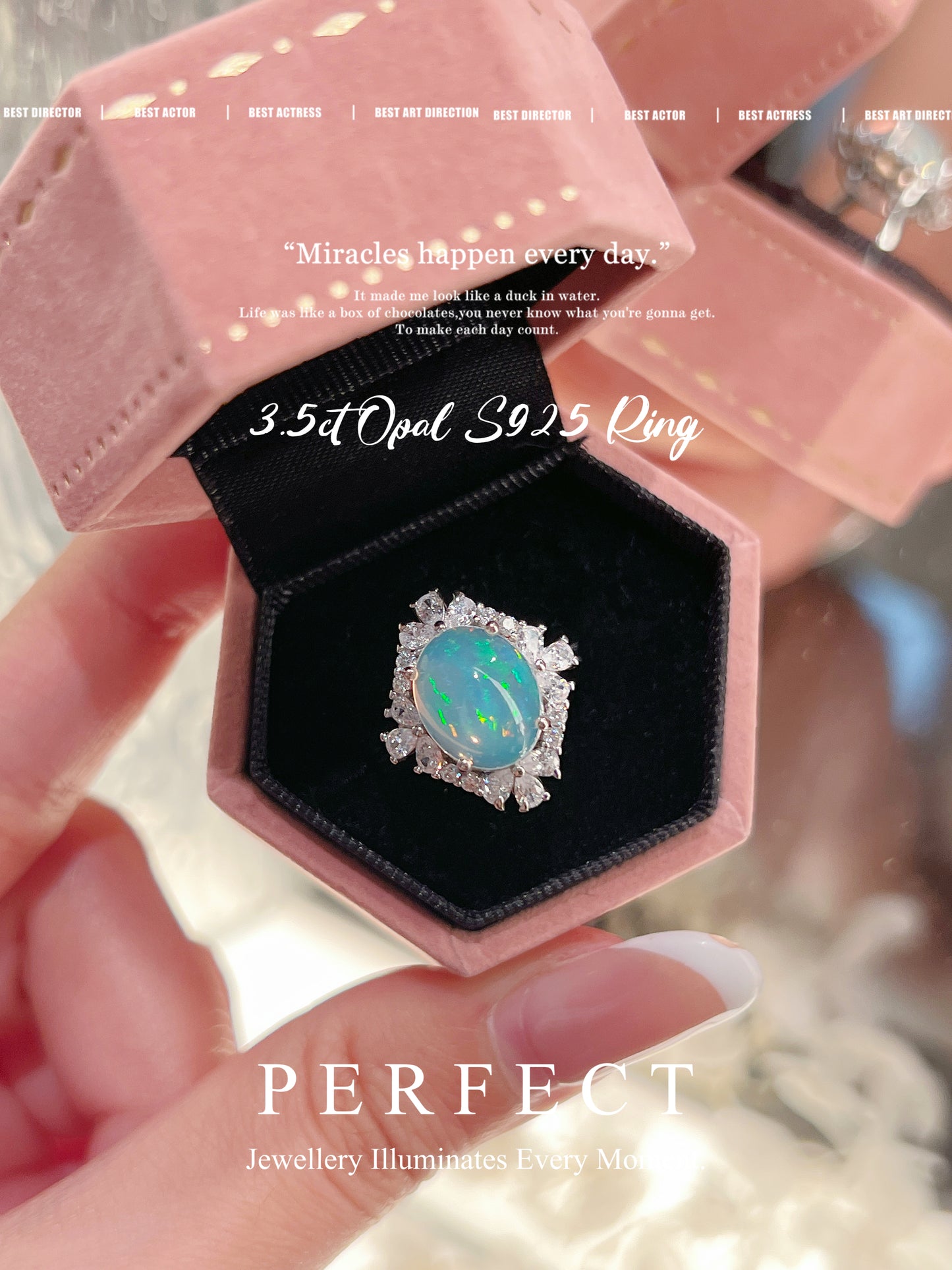 3.5ct Opal S925 Ring 澳寶豪鑲戒指