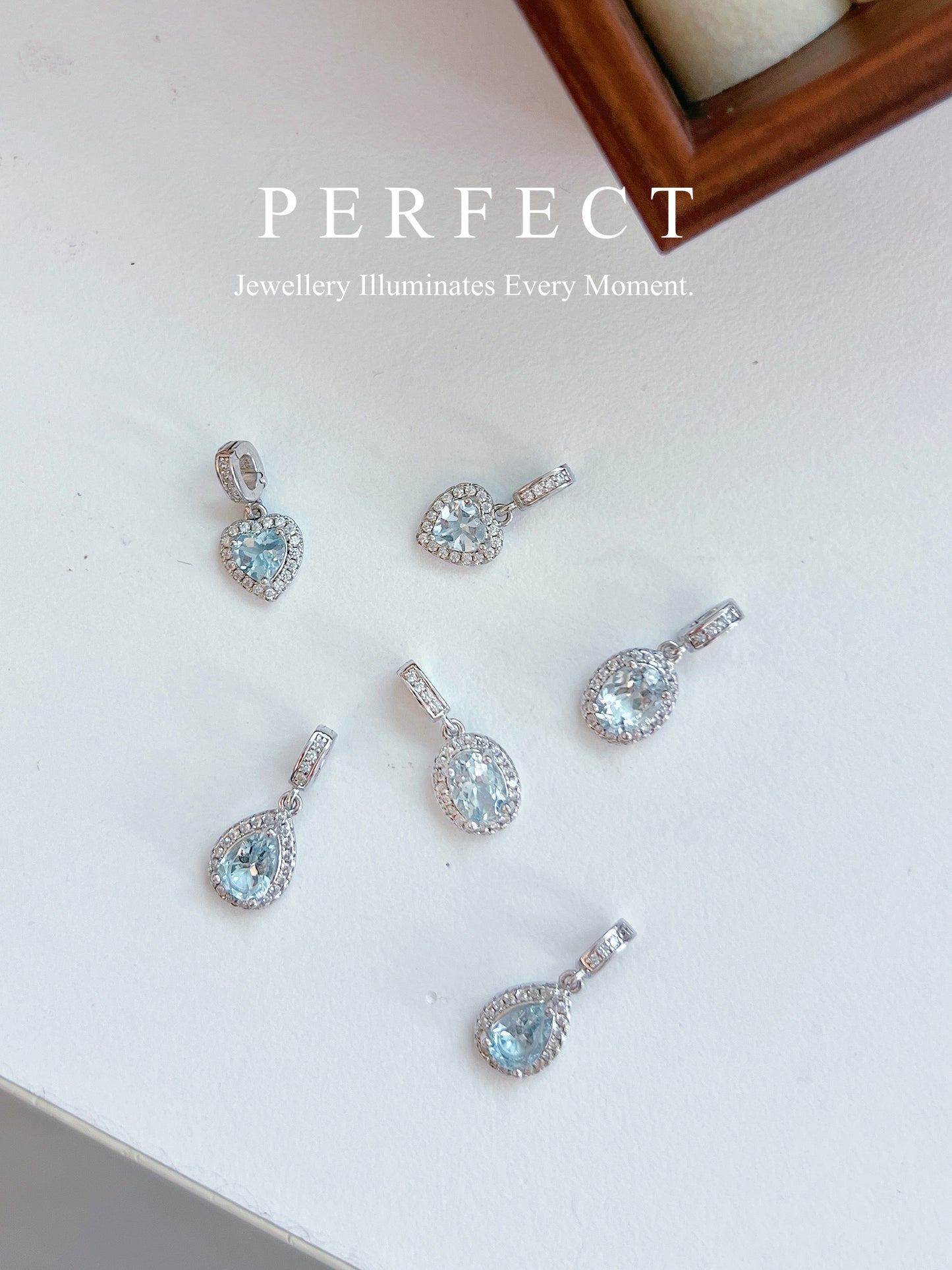 Aquamarine Versatile S925 Pendant | 海藍寶萬用扣吊墜