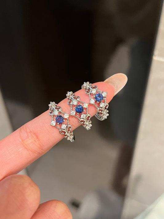 Blue Sapphire Brass Ring | 藍寶石戒指