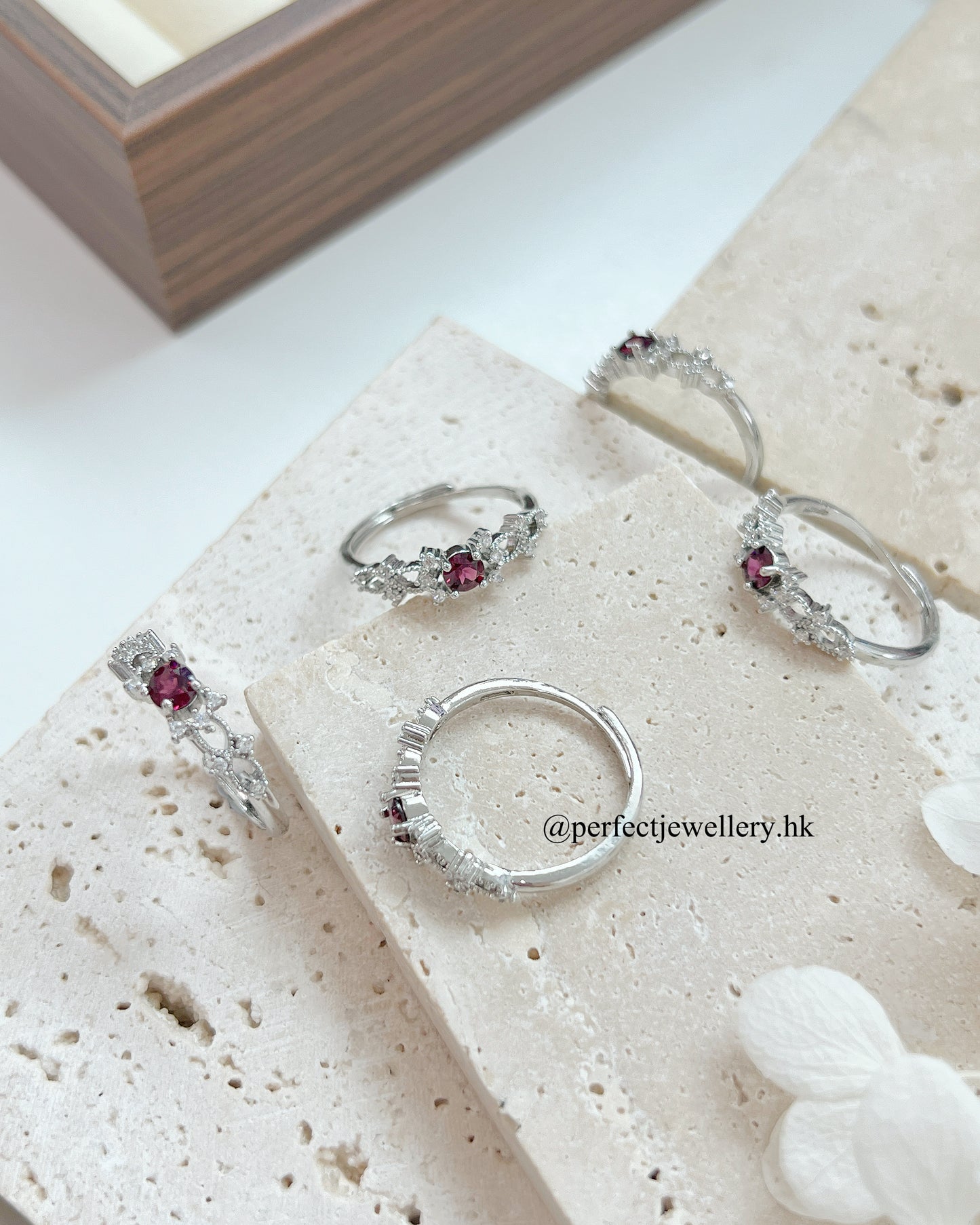 ✨Purple Garnet Brass Ring🪻紫牙烏石榴戒指✨