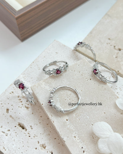 ✨Purple Garnet Brass Ring🪻紫牙烏石榴戒指✨