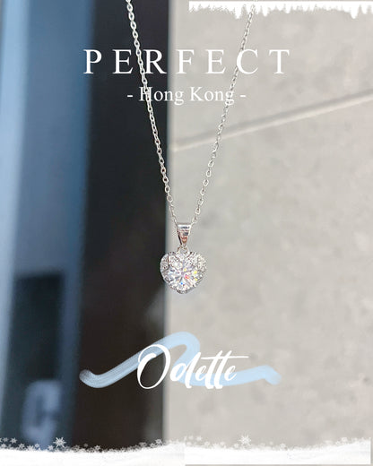 Odette❄️ 1ct Moissanite Heart Necklace | 莫桑愛心🩵頸鏈