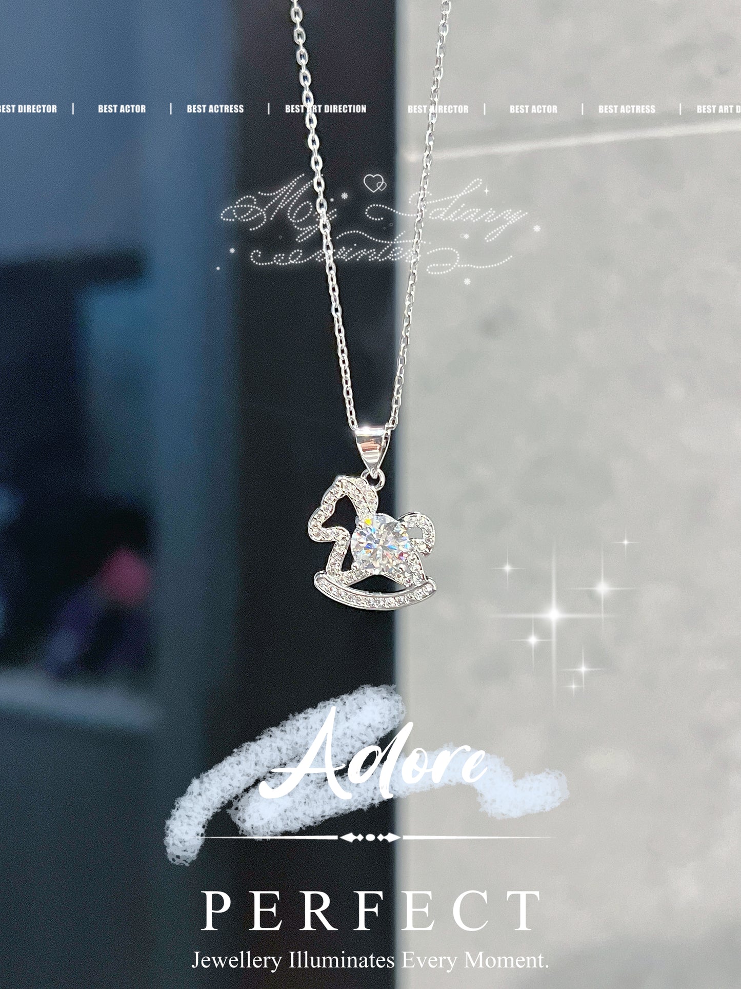 Adore❄️ 1ct Moissanite Necklace | 莫桑木馬🎠頸鏈✨