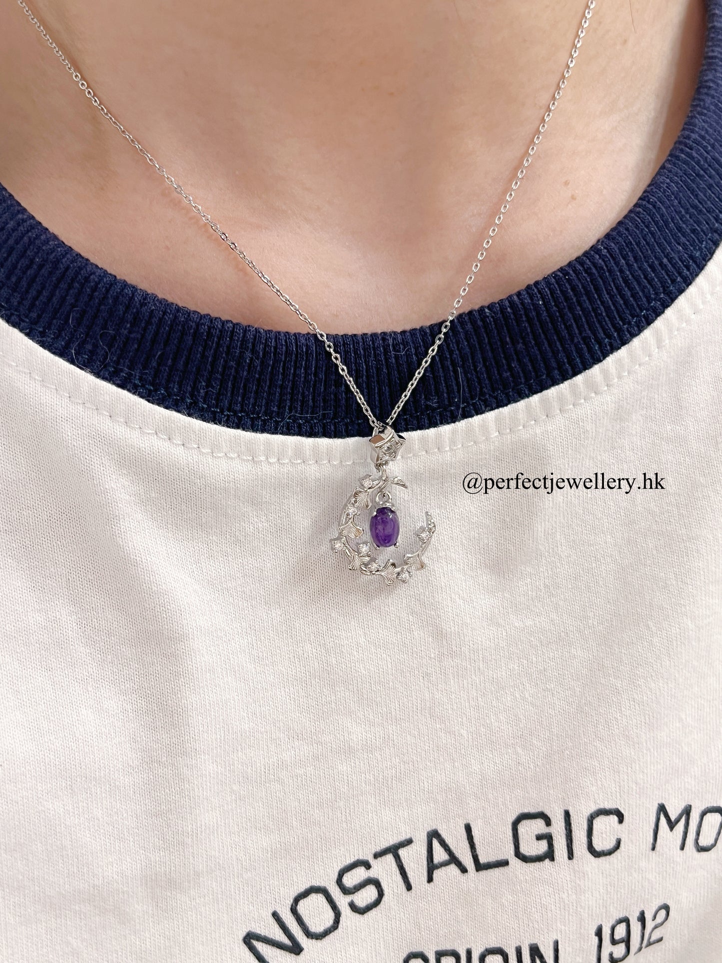 Amethyst Brass Necklace神秘紫水晶🔮星月頸鏈✨