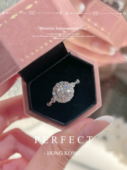 1ct Moissanite Ring | 1卡莫桑石太陽花🌻戒指