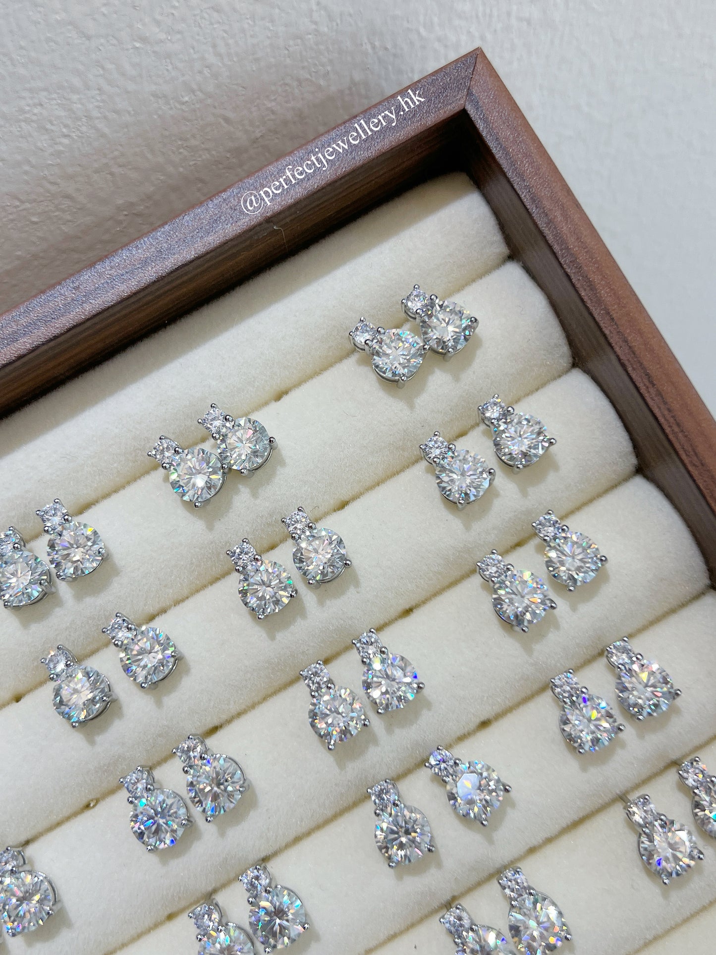 2ct Moissanite Brass Earrings | 2卡莫桑石戴妃耳釘