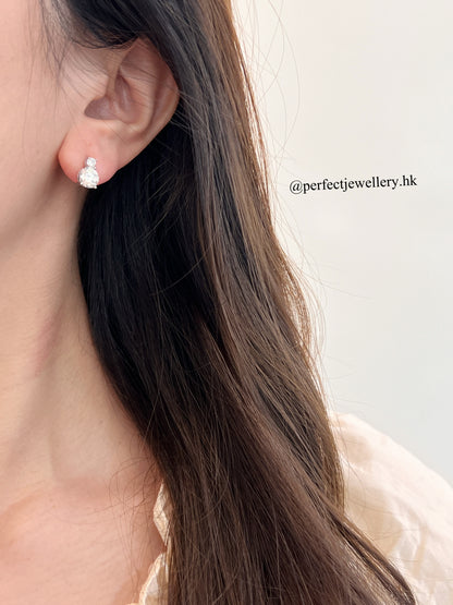 2ct Moissanite Brass Earrings | 2卡莫桑石戴妃耳釘
