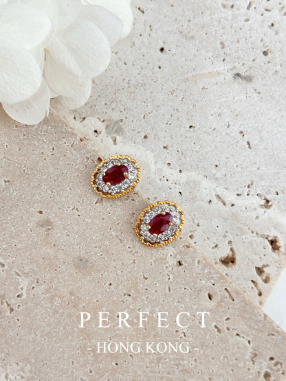 [Last Price] ✨Ruby S925 Buccellaati Earrings| 紅寶石布契拉提耳釘✨♥️