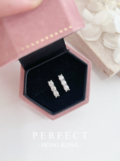 [Brass] 1.8ct Moissanite Balance Earrings✨莫桑平衡木耳釘