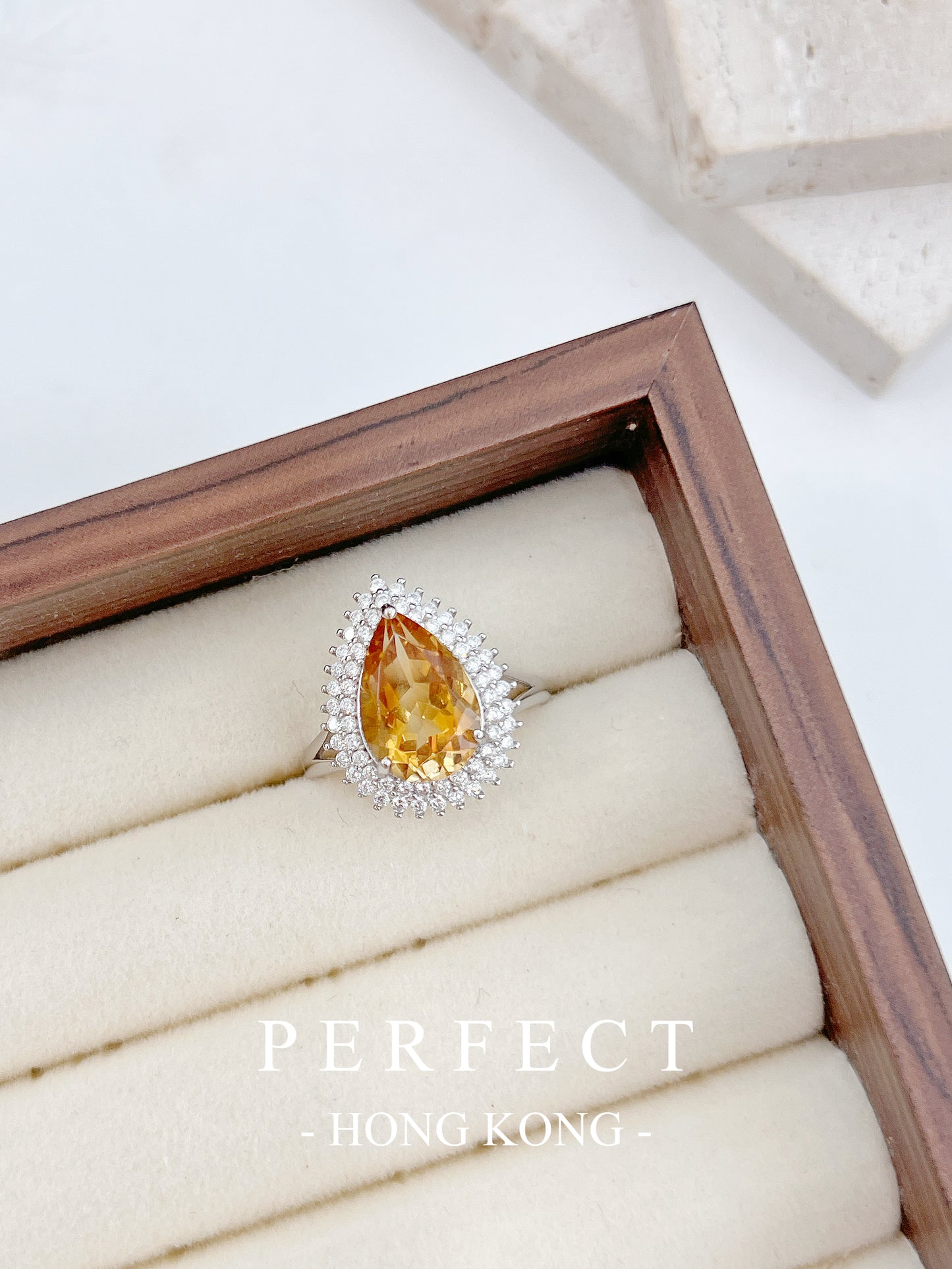 5ct Citrine Water Drop S925 Ring |黃水晶水滴戒指✨💛