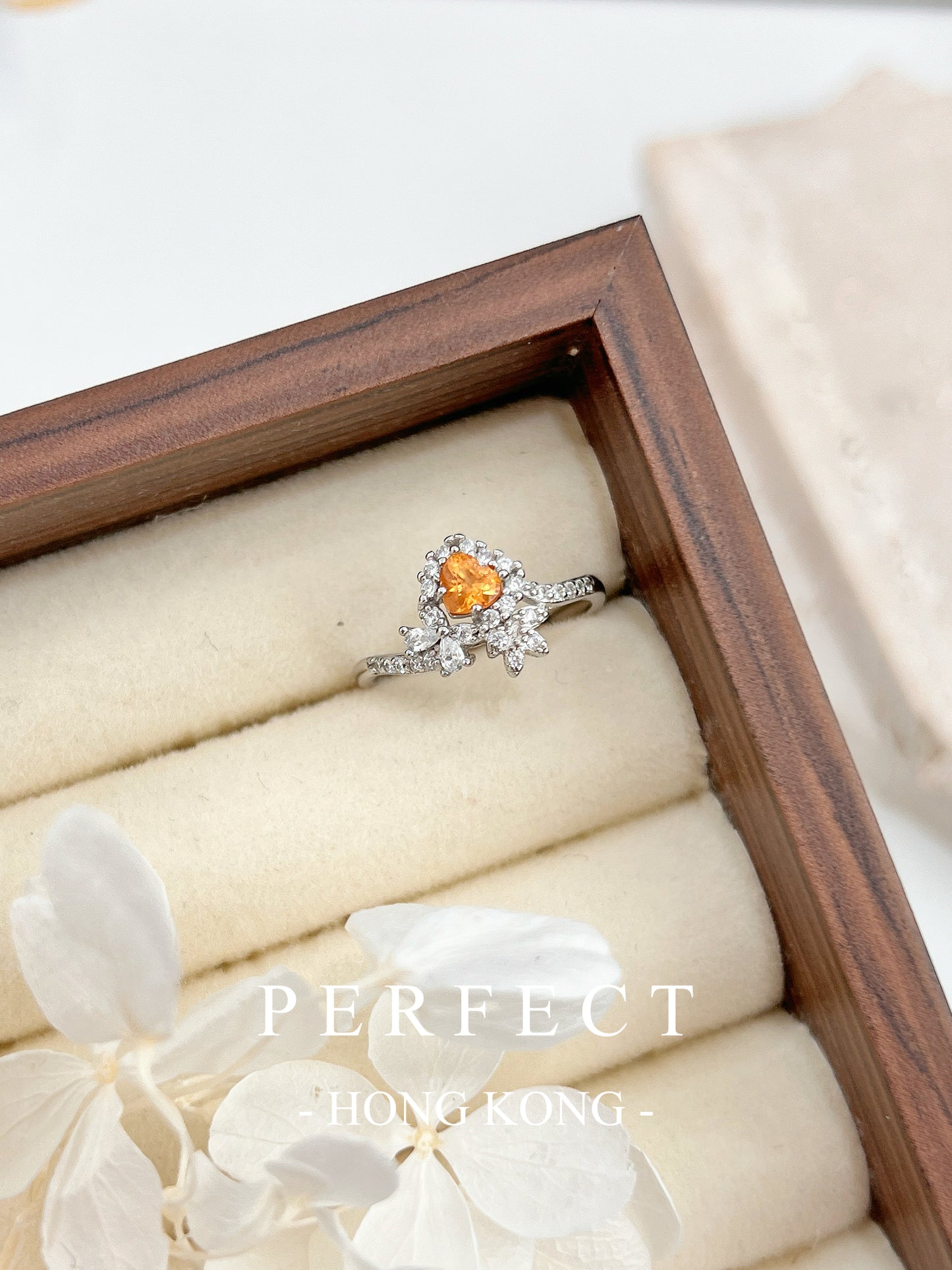 0.7ct Fanta Garnet S925 Ring |芬達石愛心圍鑲戒指✨🍊