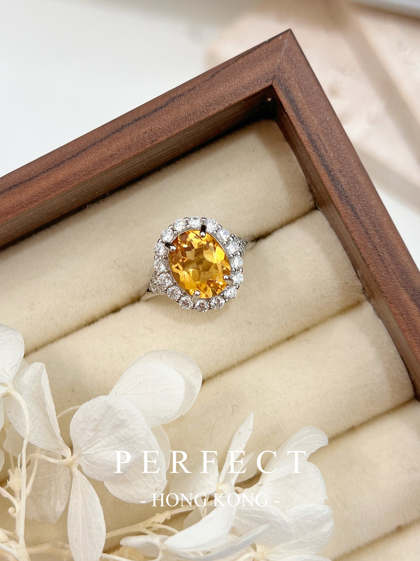 4ct Citrine S925 Ring |黃水晶圍鑲戒指✨💛