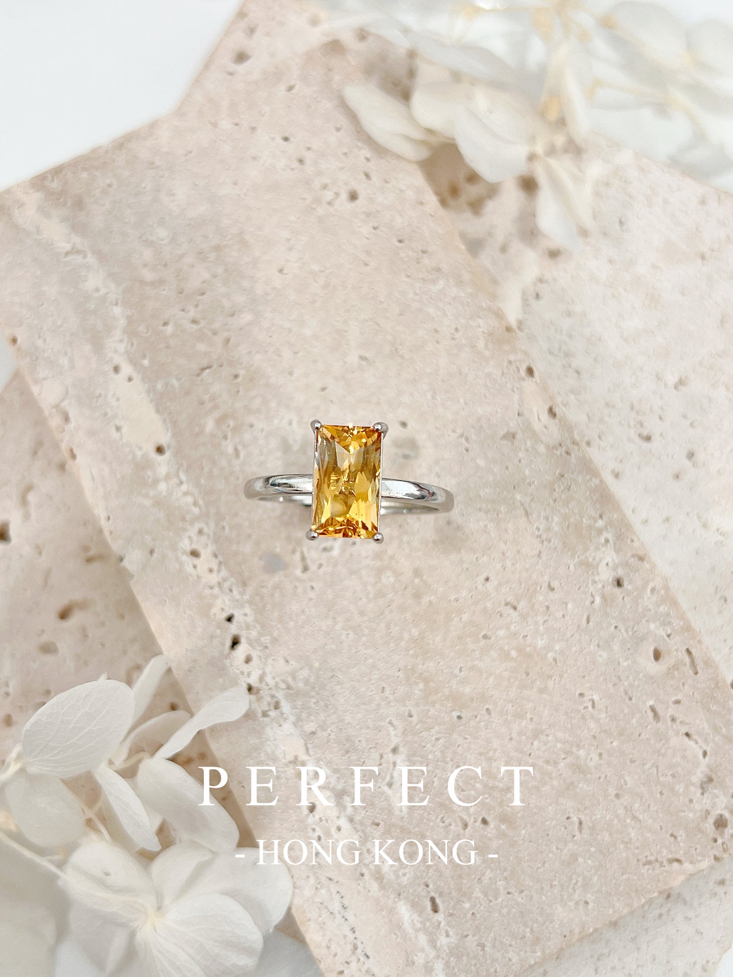 2.5ct Citrine S925 Ring |黃水晶祖切四爪戒指✨💛