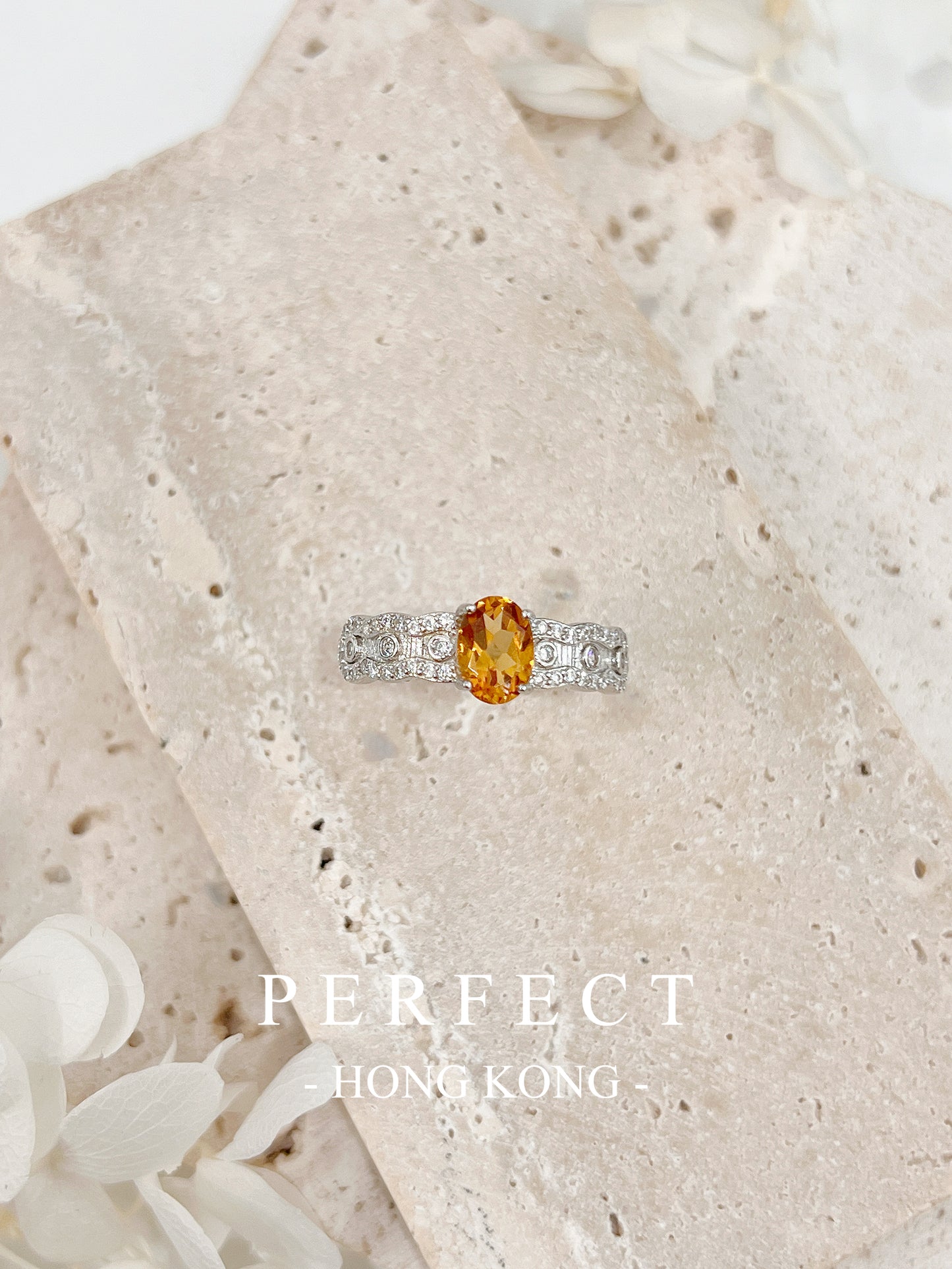 1ct Citrine S925 Ring |黃水晶宮廷風戒指✨💛