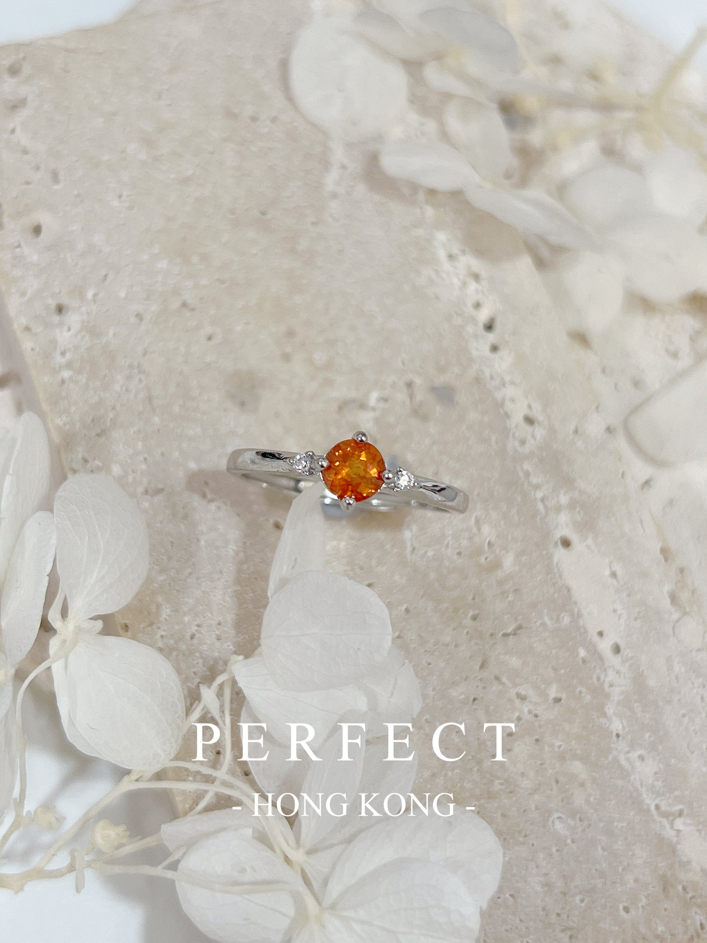 0.4ct Fanta Garnet S925 RIng | 芬達石三石戒指✨