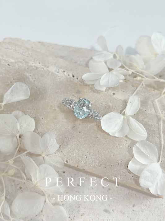 1.3ct 🧊Aquamarine S925 Ring | 海藍寶碎冰冰戒指🩵✨