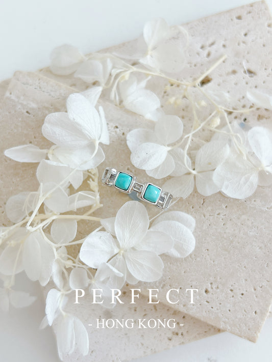 Turquoise S925 Ring | 綠松石鎖鏈戒指✨