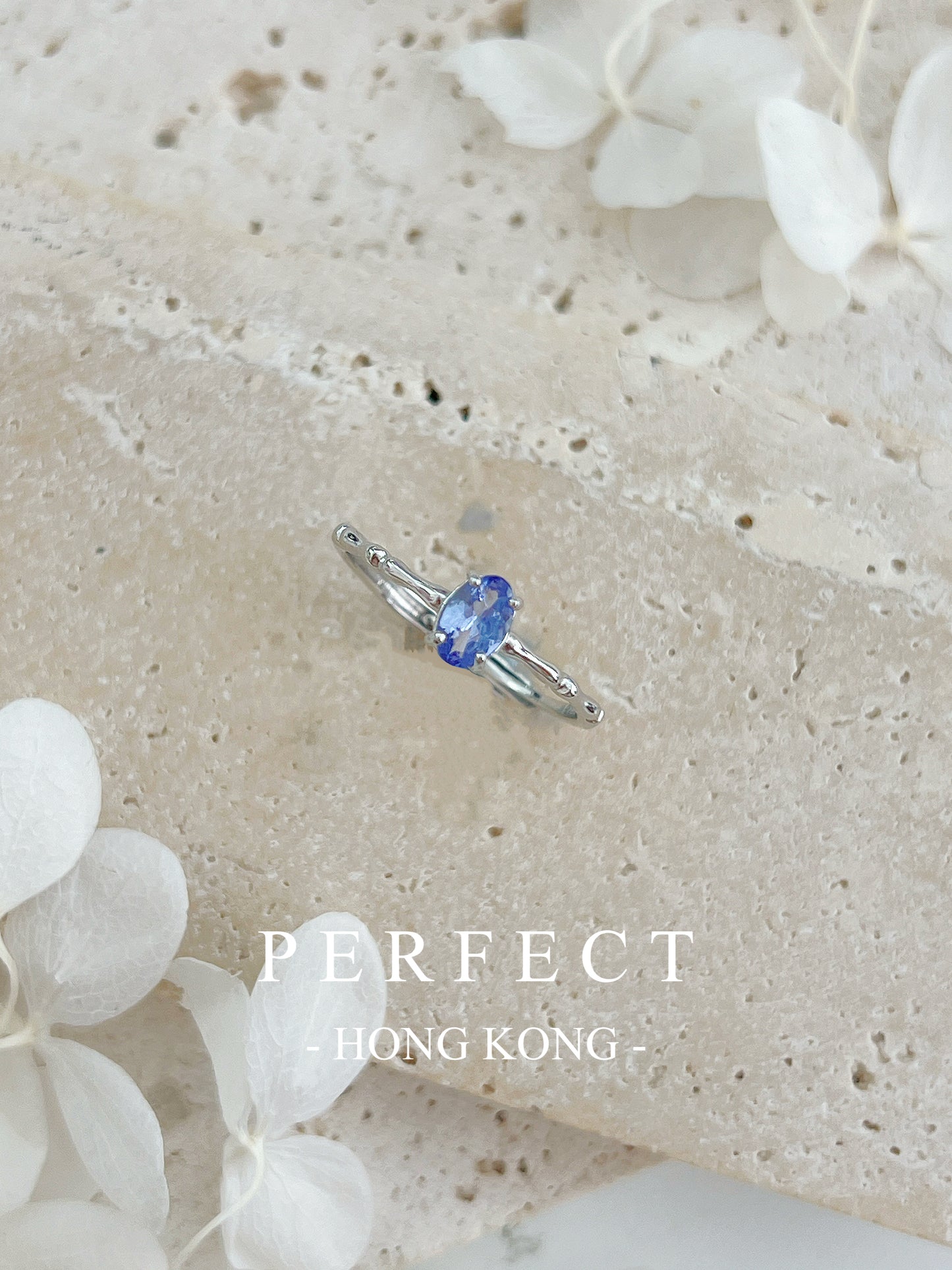 0.6ct Tanzanite Solitary S925 Ring | 坦桑石竹節戒指💜✨