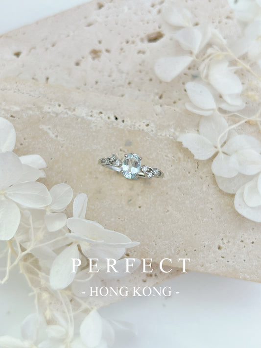 0.8ct Aquamarine S925 Ring ｜ 海藍寶繁星戒指✨💙