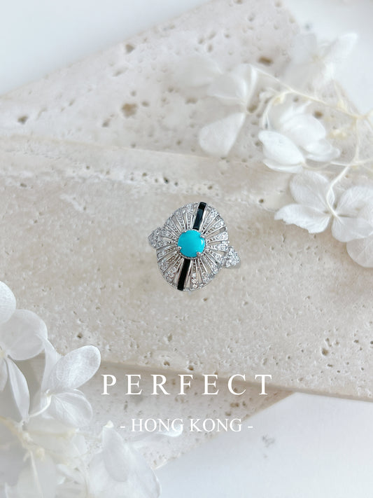 Sleeping Beauty Turquoise S925 Ring ｜睡美人綠松石戒指✨💙