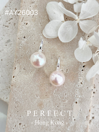 8-9mm Freshwater Pearl Brass Earrings | 白色淡水珍珠高跟鞋耳鈎✨
