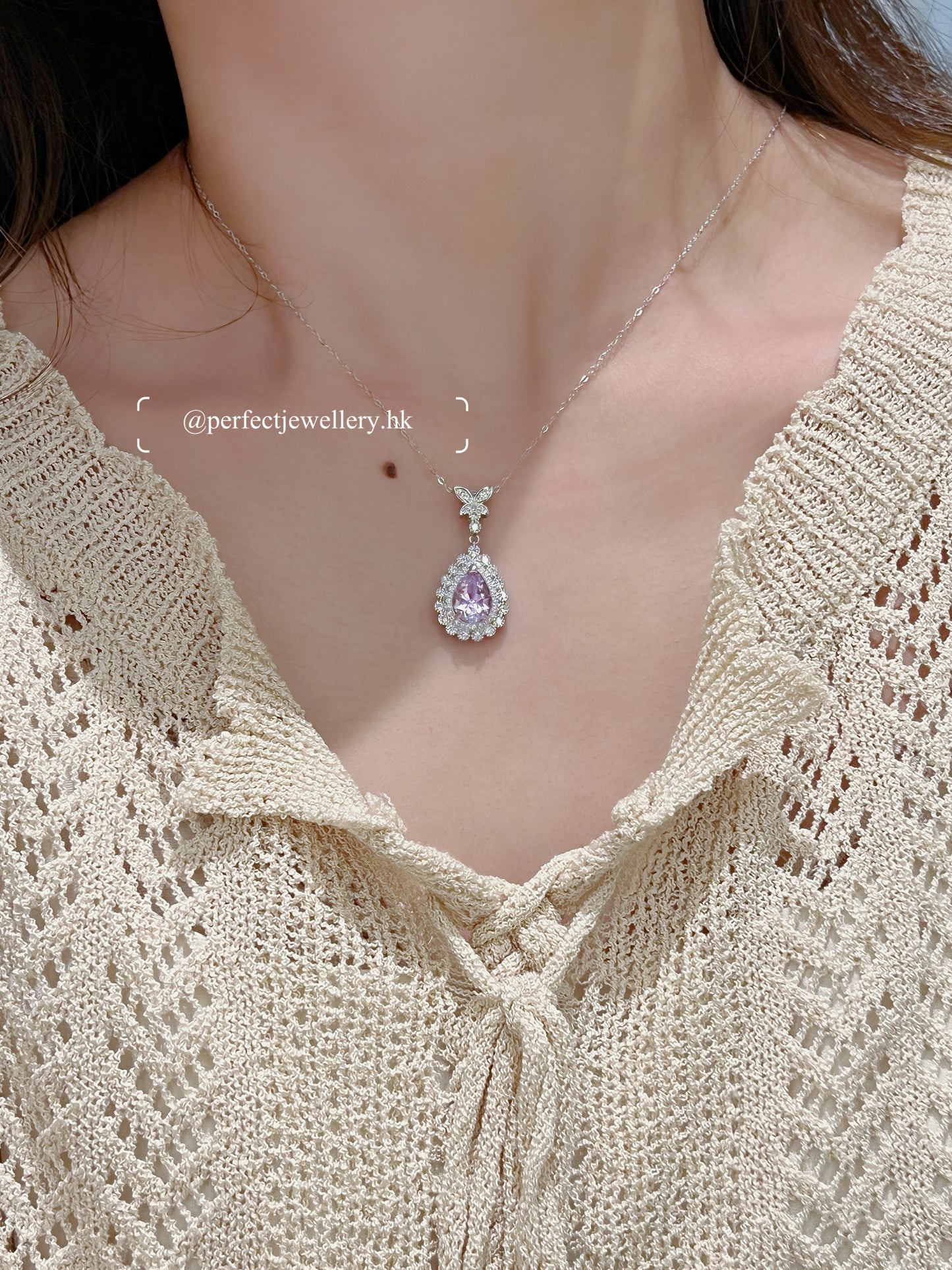 1.6ct Amethyst S925 Necklace | 夢幻紫水晶水滴項鏈✨💜