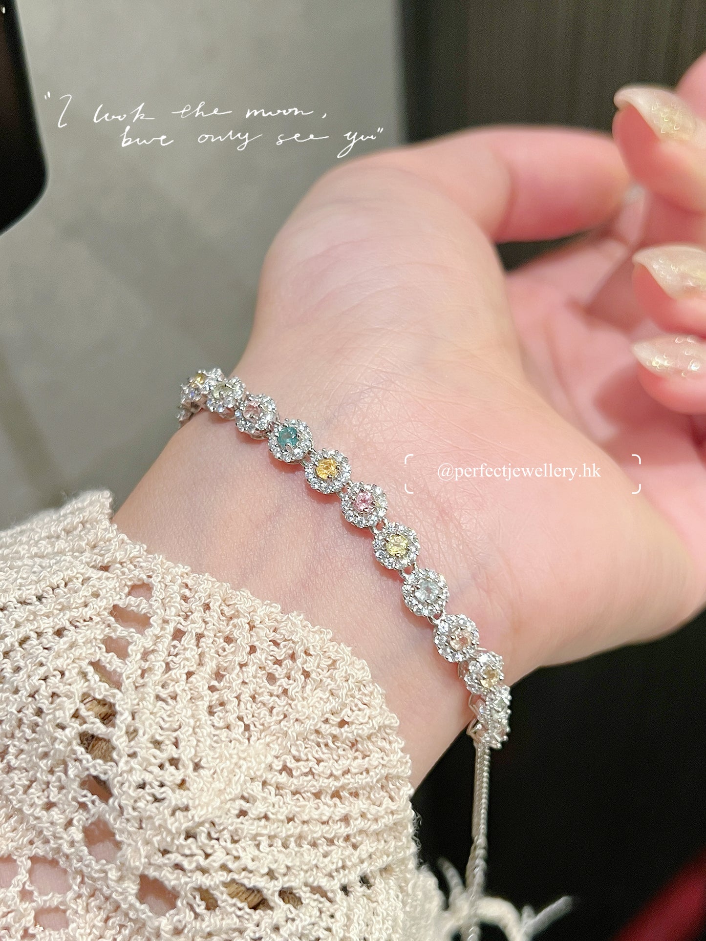 1ct Tourmaline S925 Bracelet ✨ 彩碧璽泡泡🫧手鍊
