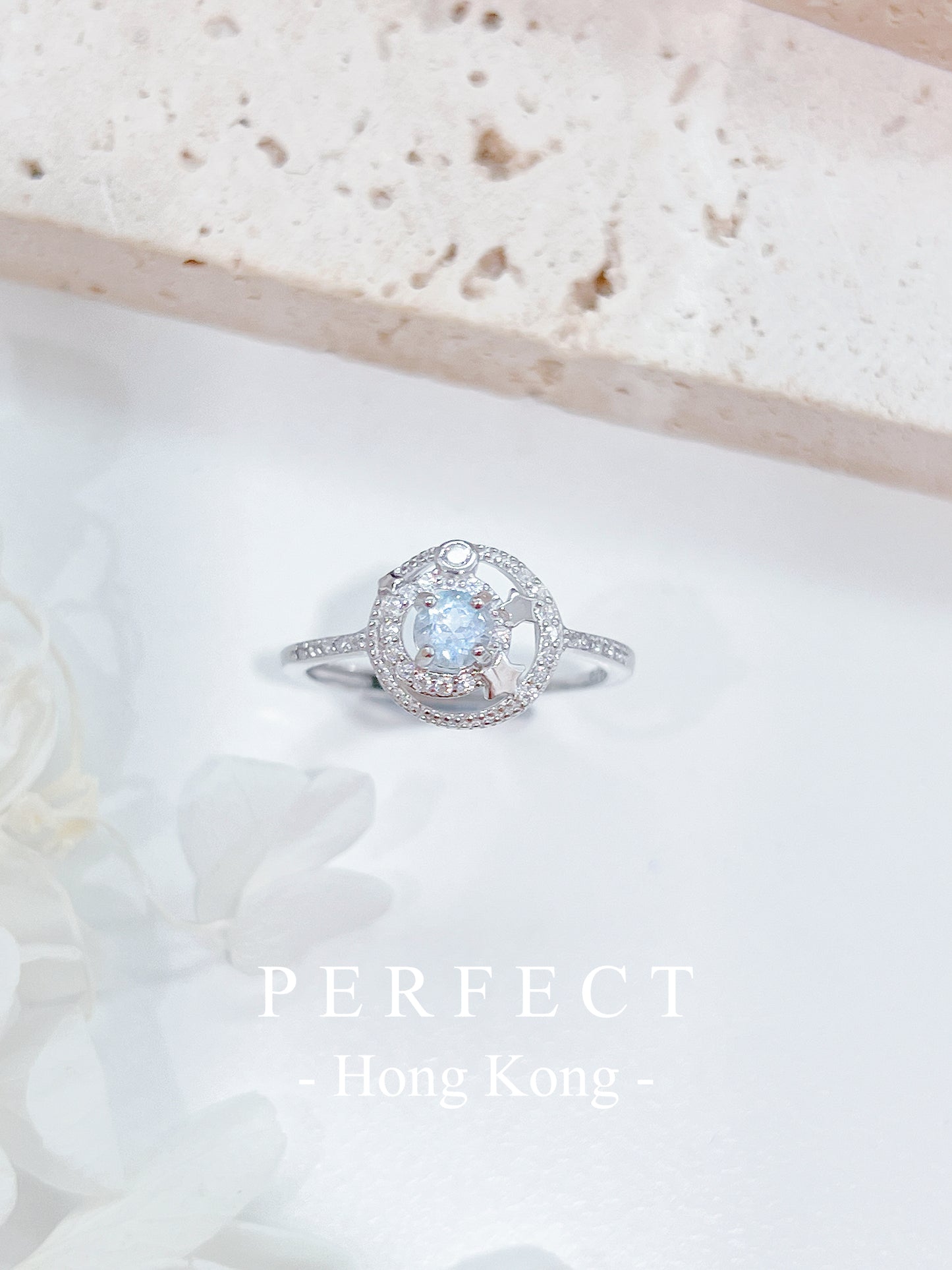 0.25ct Aquamarine S925 Ring |海藍寶星軌戒指💫✨