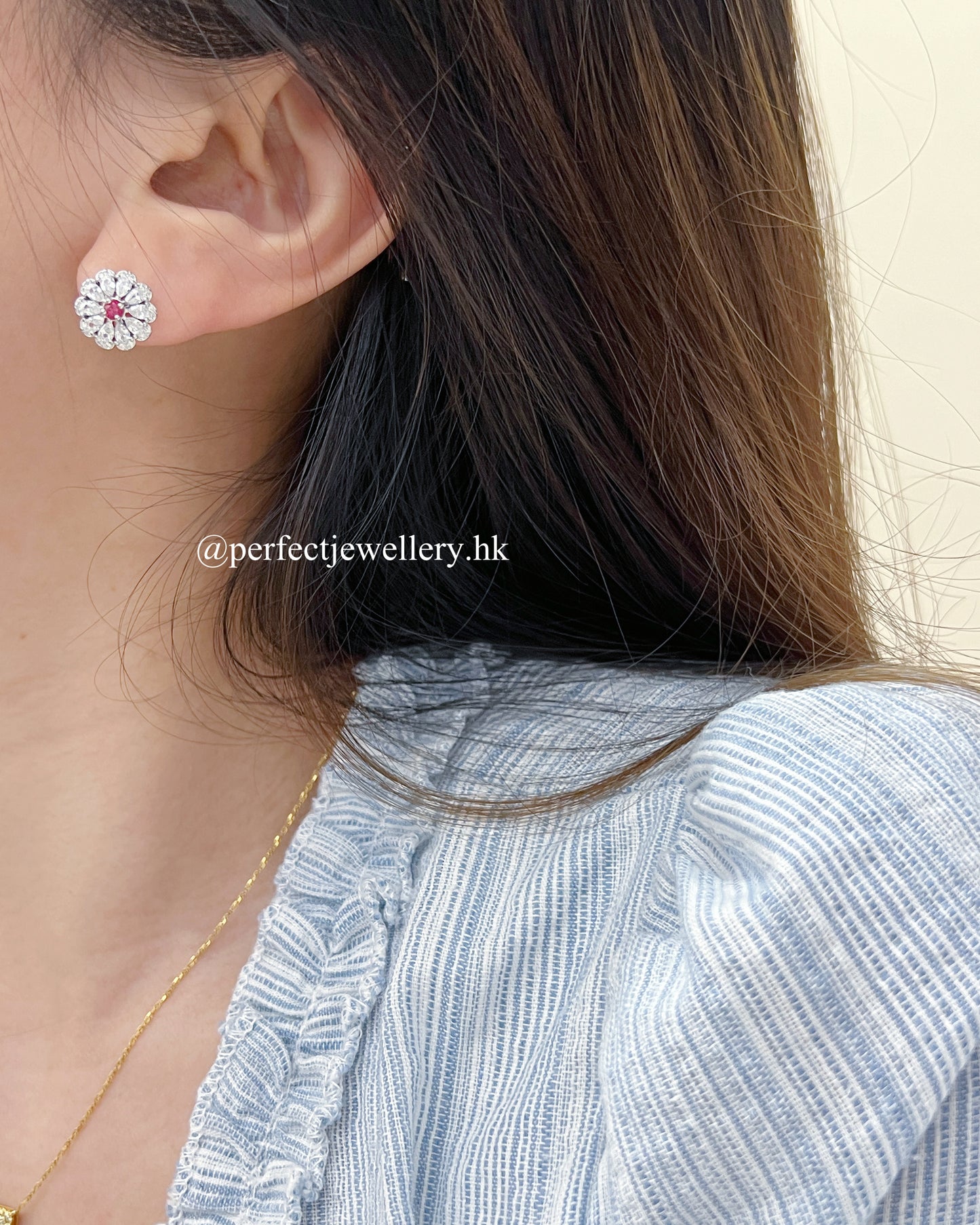 0.2ct Jedi Spinel Earrings｜ 紅尖晶石花花耳釘✨