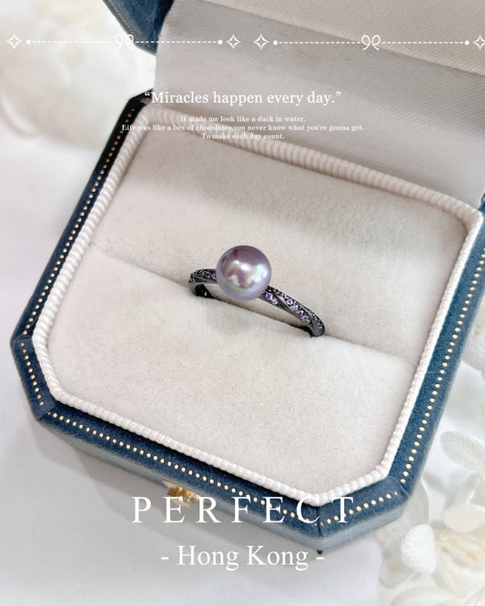 ✨💜Freshwater Purple Pearl S925 Ring | 妖紫淡水珍珠紫鋯石戒指✨🔮