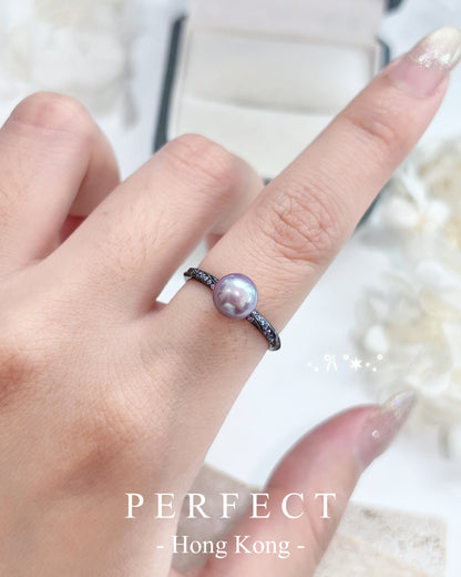 ✨💜Freshwater Purple Pearl S925 Ring | 妖紫淡水珍珠紫鋯石戒指✨🔮