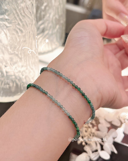 2.5mm Jadeite Jade S925 Bracelet 翡翠漸變 S925 手鍊