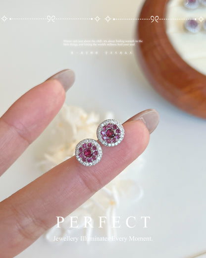 ✨Purple Garnet Earrings🔮 | 紫牙烏滿鑲耳釘💜✨
