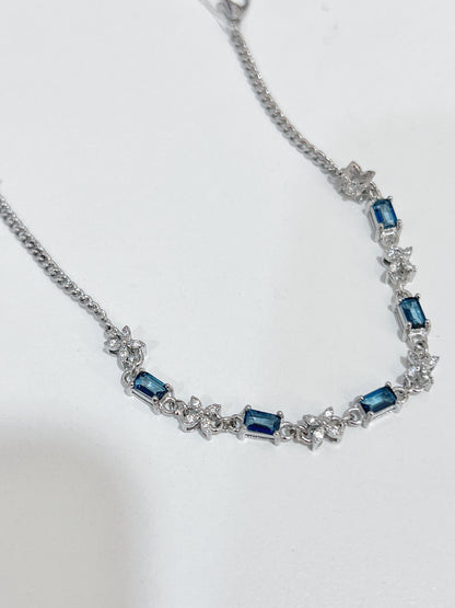 London Blue Topaz Brass Bracelet | 倫敦藍托帕梯方雪花手鏈