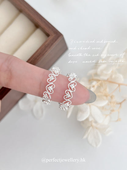 Heart Lace S925 Ring | 蕾絲愛心鏤空S925戒指