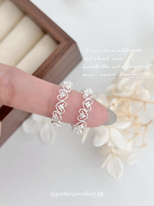 Heart Lace S925 Ring | 蕾絲愛心鏤空S925戒指