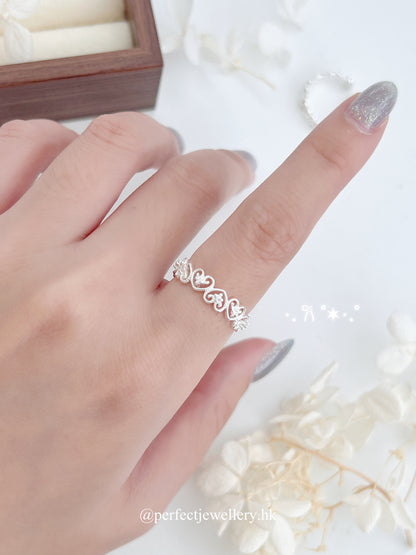 Heart Lace S925 Ring | 蕾絲愛心鏤空S925戒指