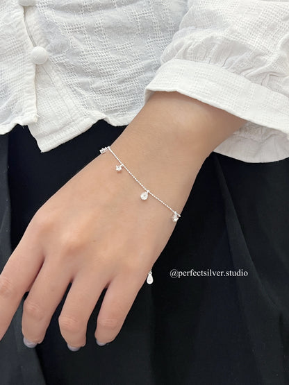 Muti-shape Cubic Zirconia S9225 Braccelet | 不規則鋯石鋯石滿天星S925銀手鏈