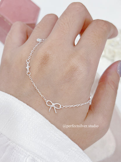Rosette S925 Bracelet | 蝴蝶結🎀滿天星S925手鏈