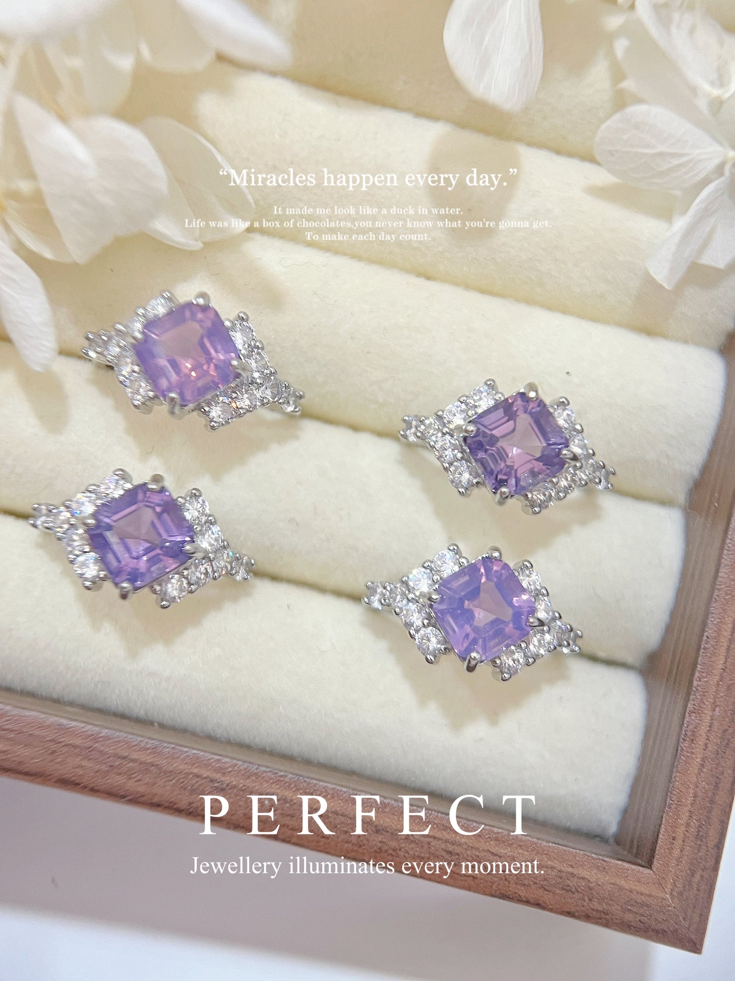 ✨3ct Amethyst Brass Ring | 紫水晶🔮菱形戒指✨