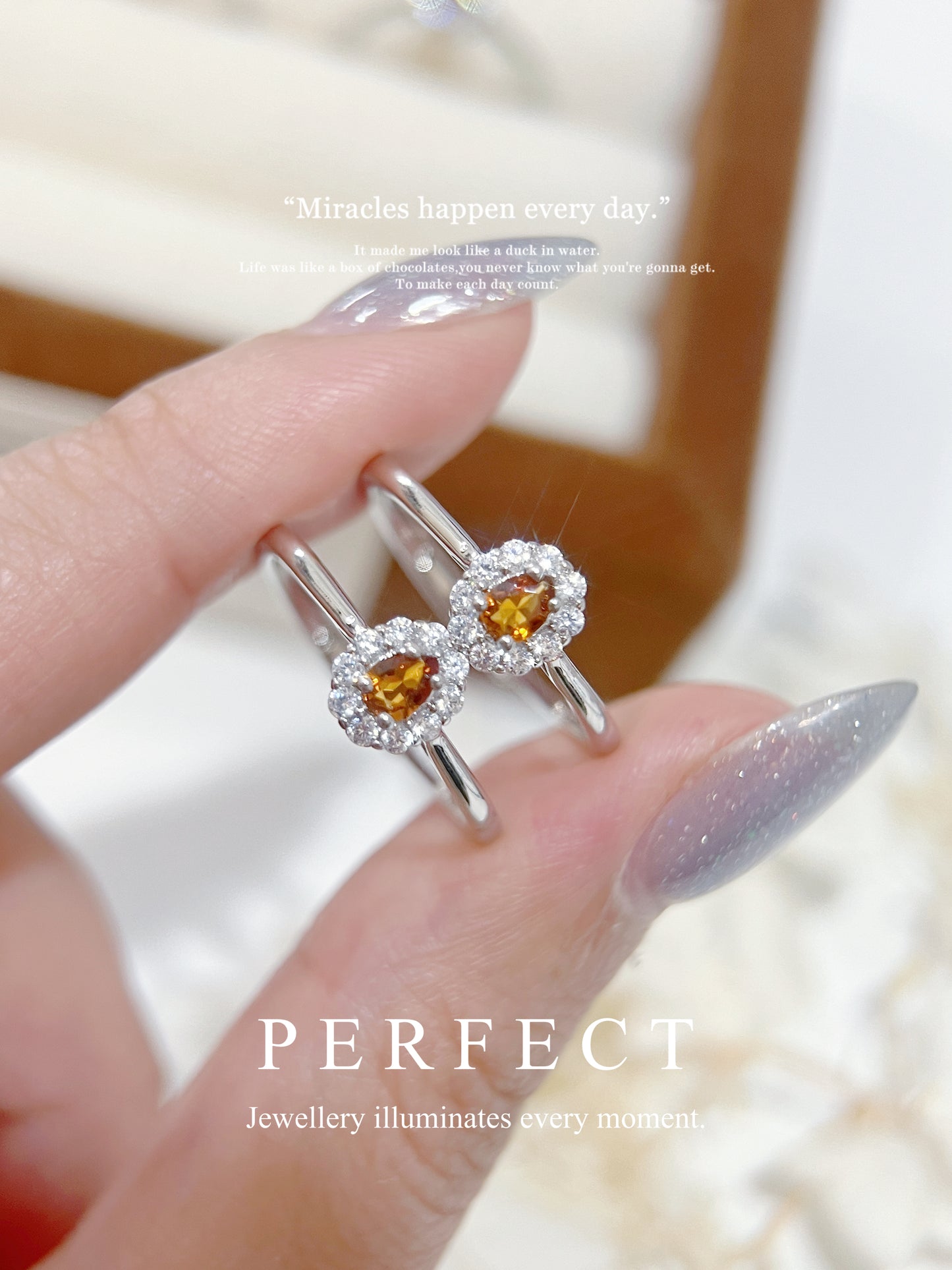 ✨🧃Fanta Garnet Brass Ring | 芬達石圍鑲戒指✨🍊