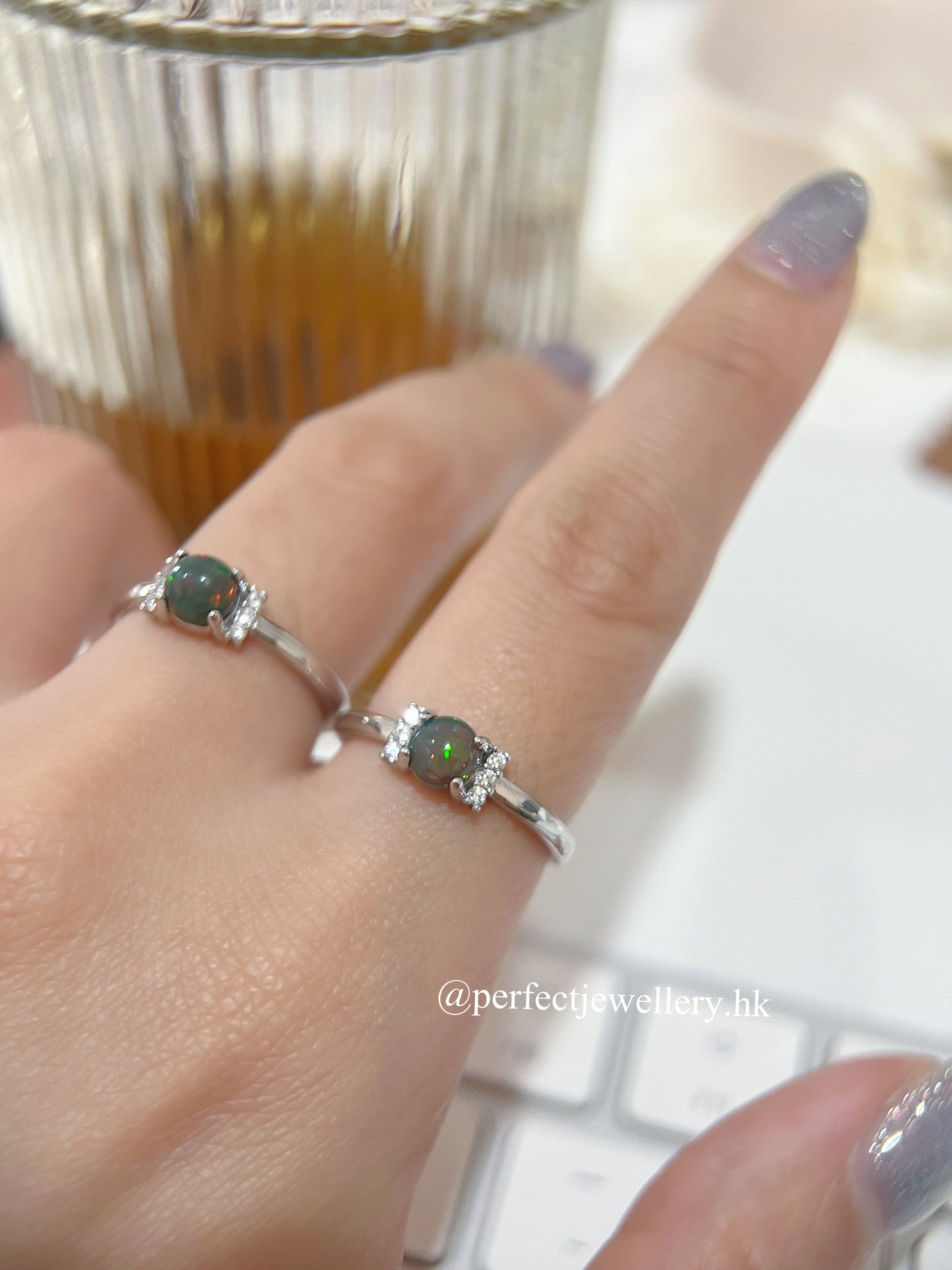 Black Opal Brass Ring |黑澳寶糖果戒指✨🍬
