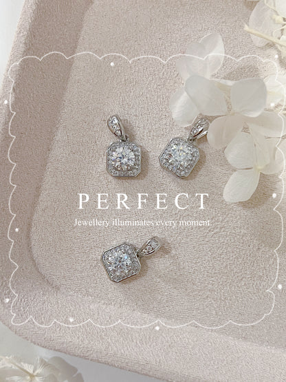 1ct Moissanite Necklace | 莫桑石方形頸鏈✨💎