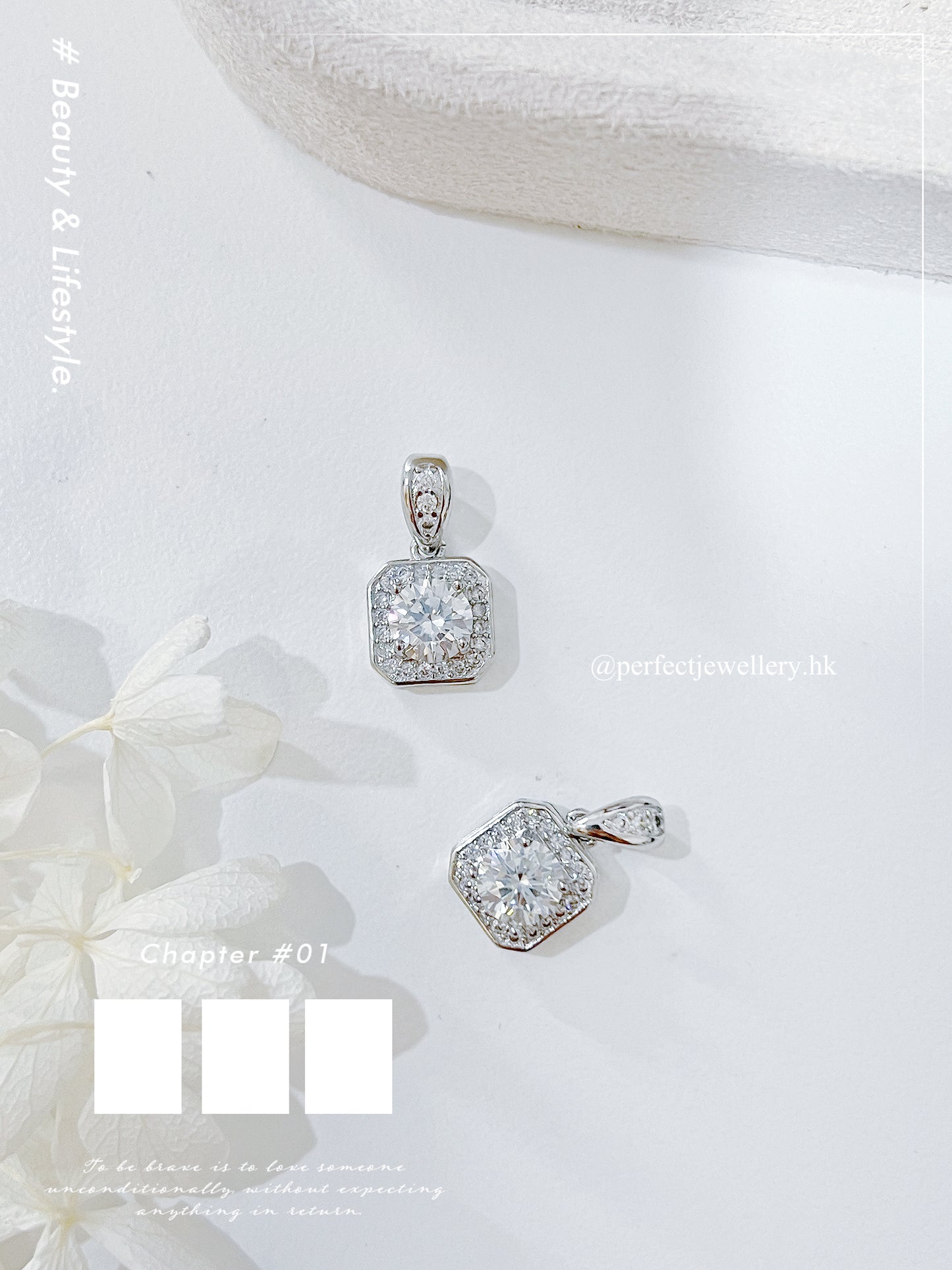 1ct Moissanite Necklace | 莫桑石方形頸鏈✨💎